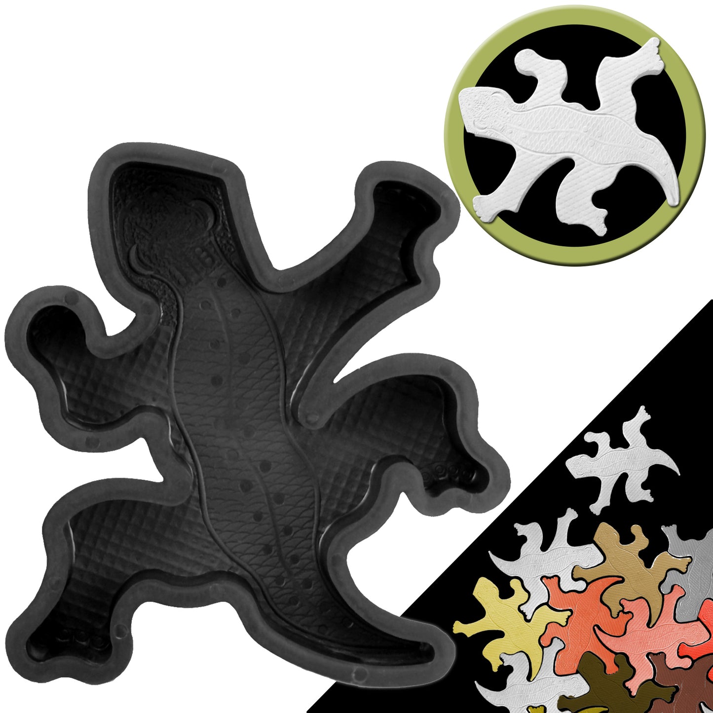 Betonform Salamander-Eidechse 39x33cm