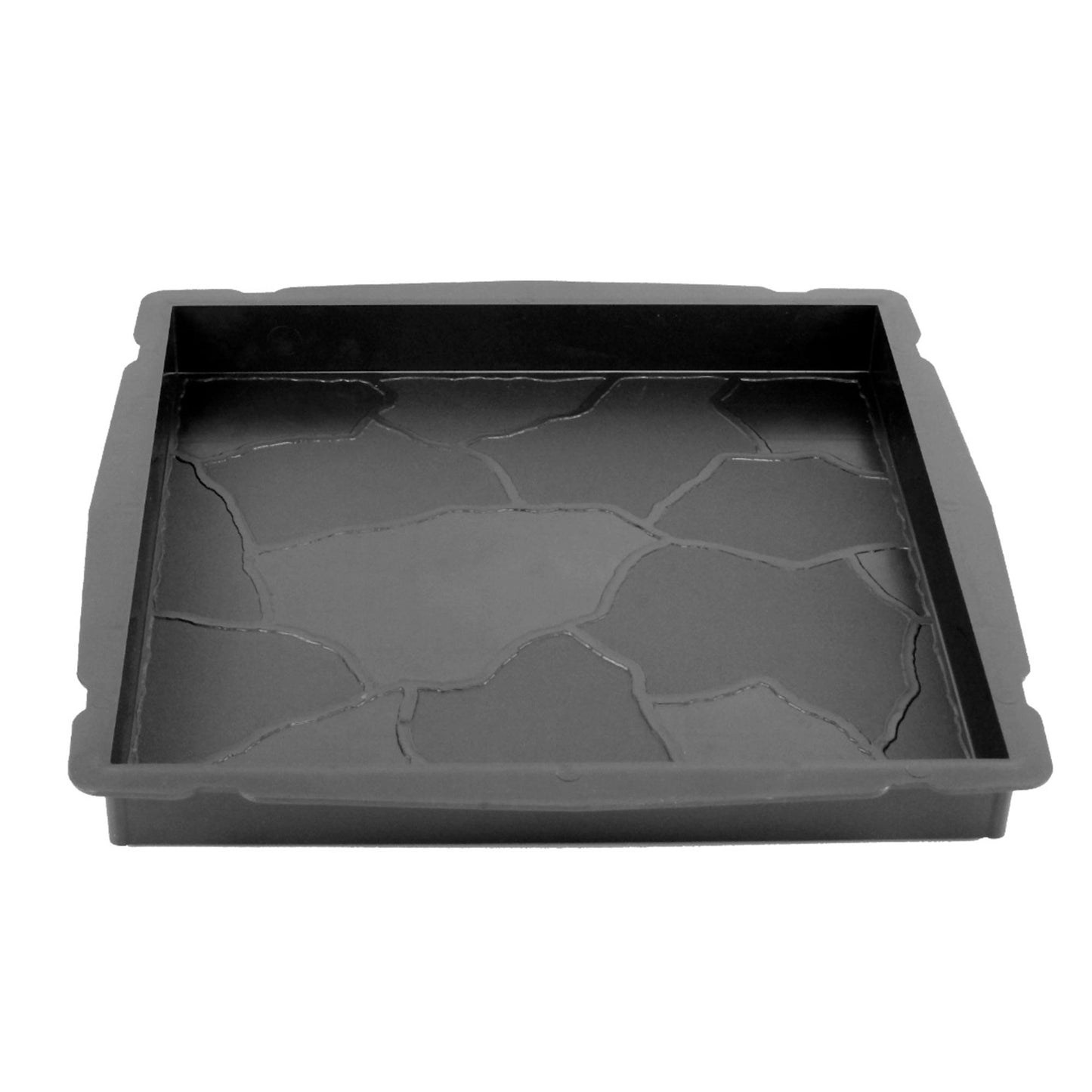 Polypropylen-Form für Bruchsteinpflasterpanele Streifenmuster 35x35cm - Seitenansicht