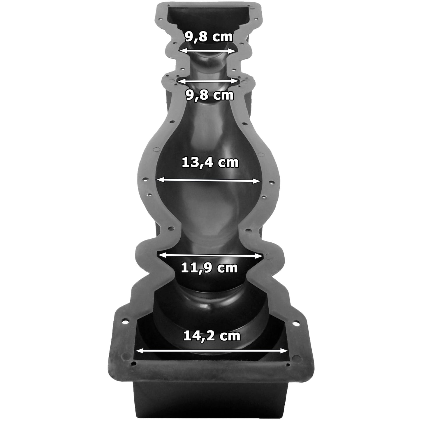 Polypropylen-Formenset für Baluster 83x14cm Toskana - Abmessungen