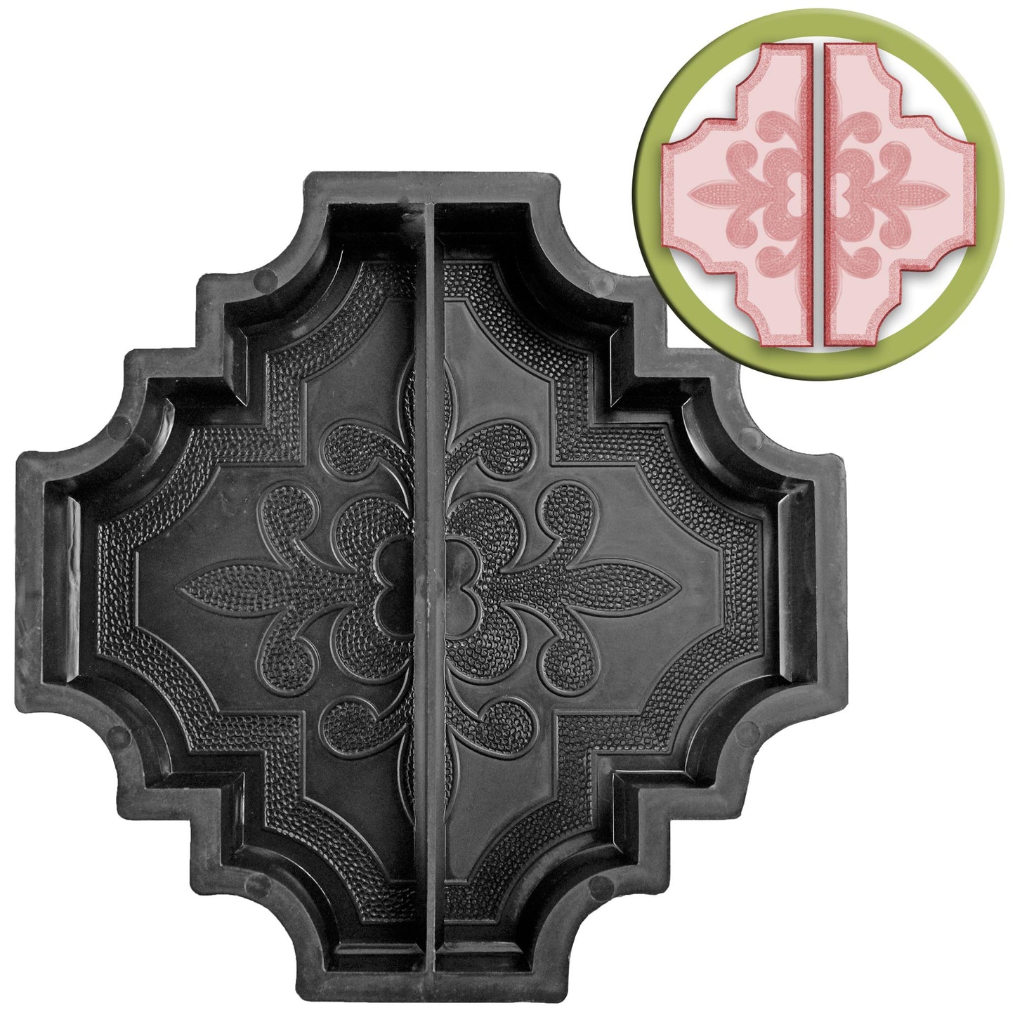 Betonform für Pflasterergänzungssteine - französische Lilie - Gross - Hauptbild