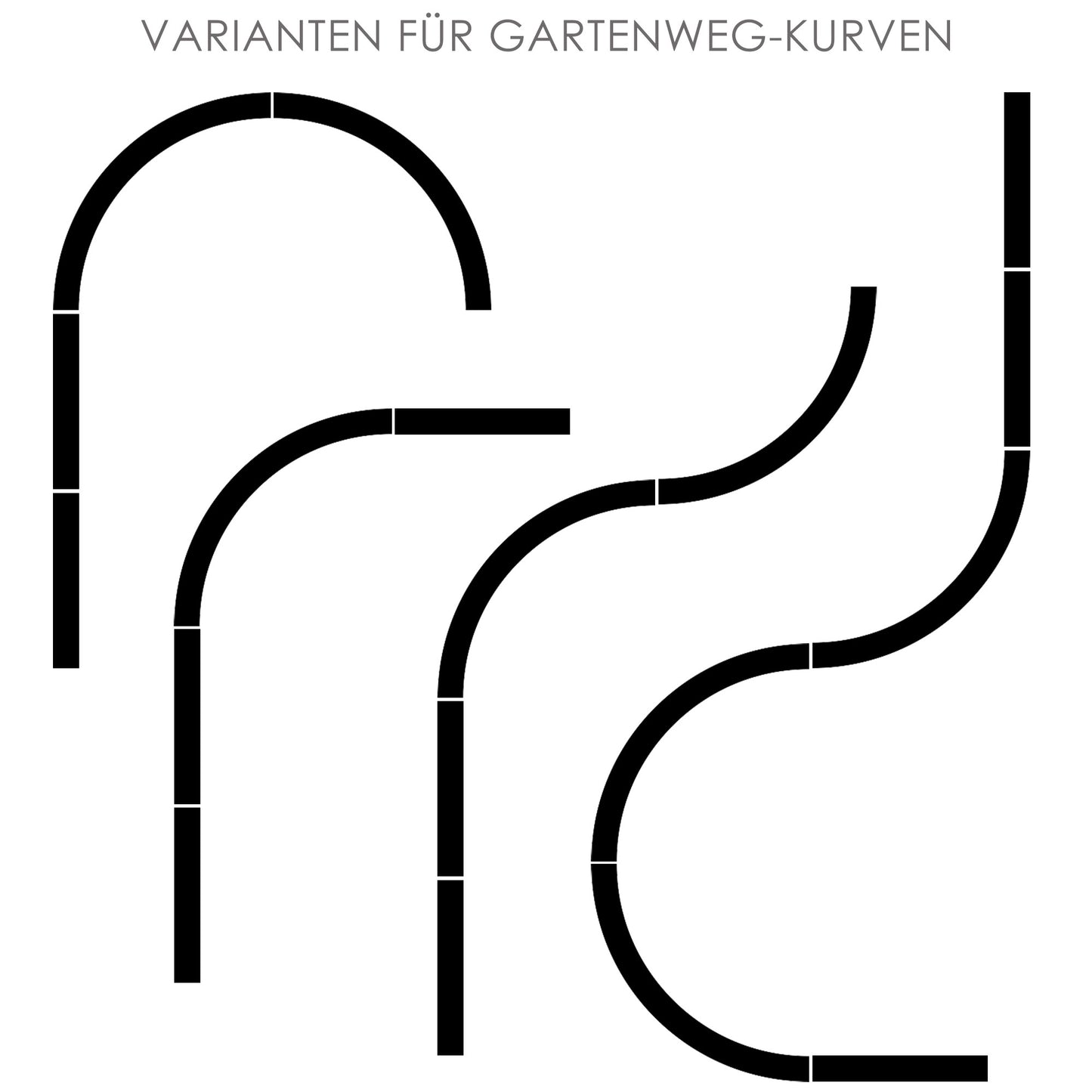 Form für Beet-Umrandungen Viertelkreis - 1. Schema