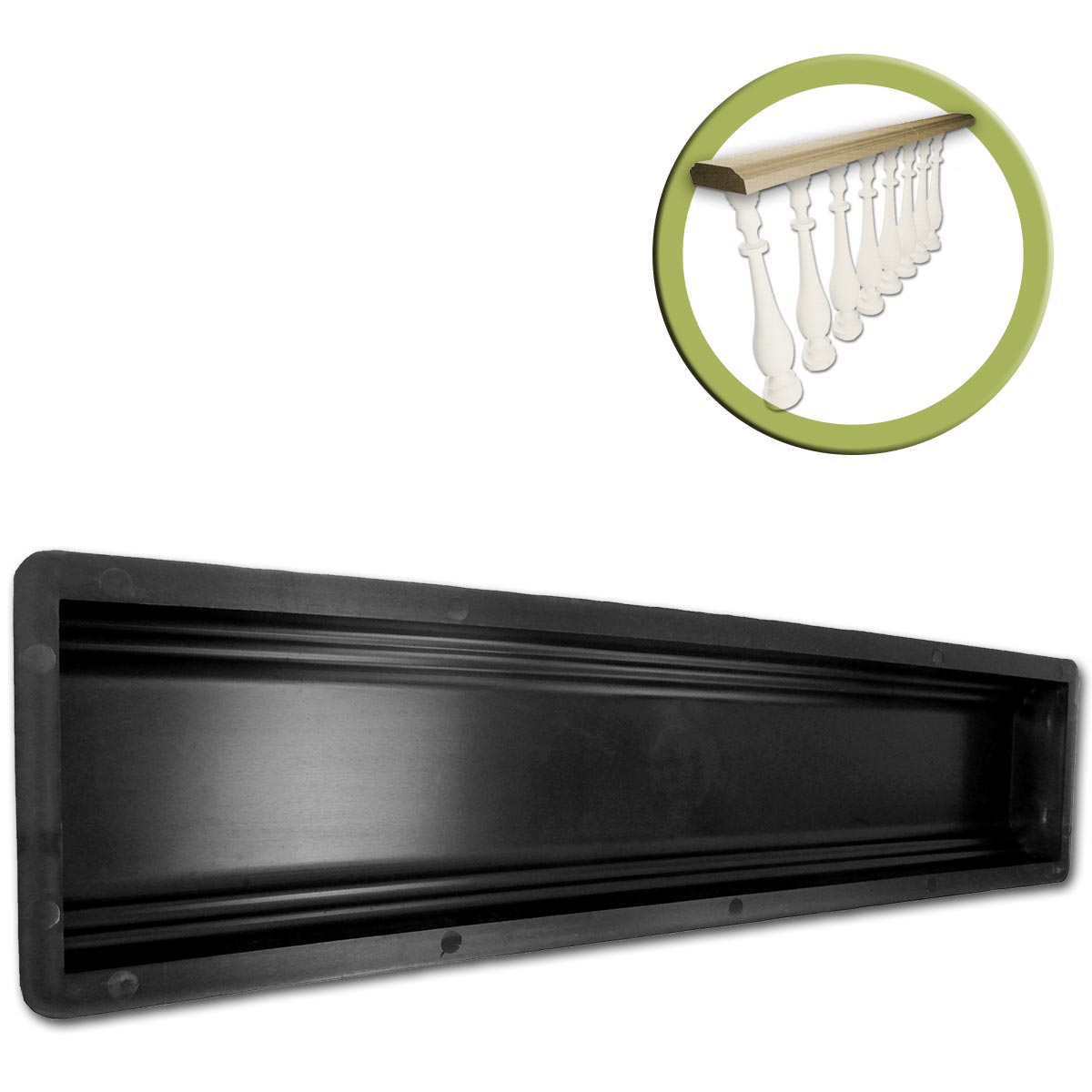 Betonform für Baluster-Abdeckung - Balustraden Gießform Set inkl. Abdeckform