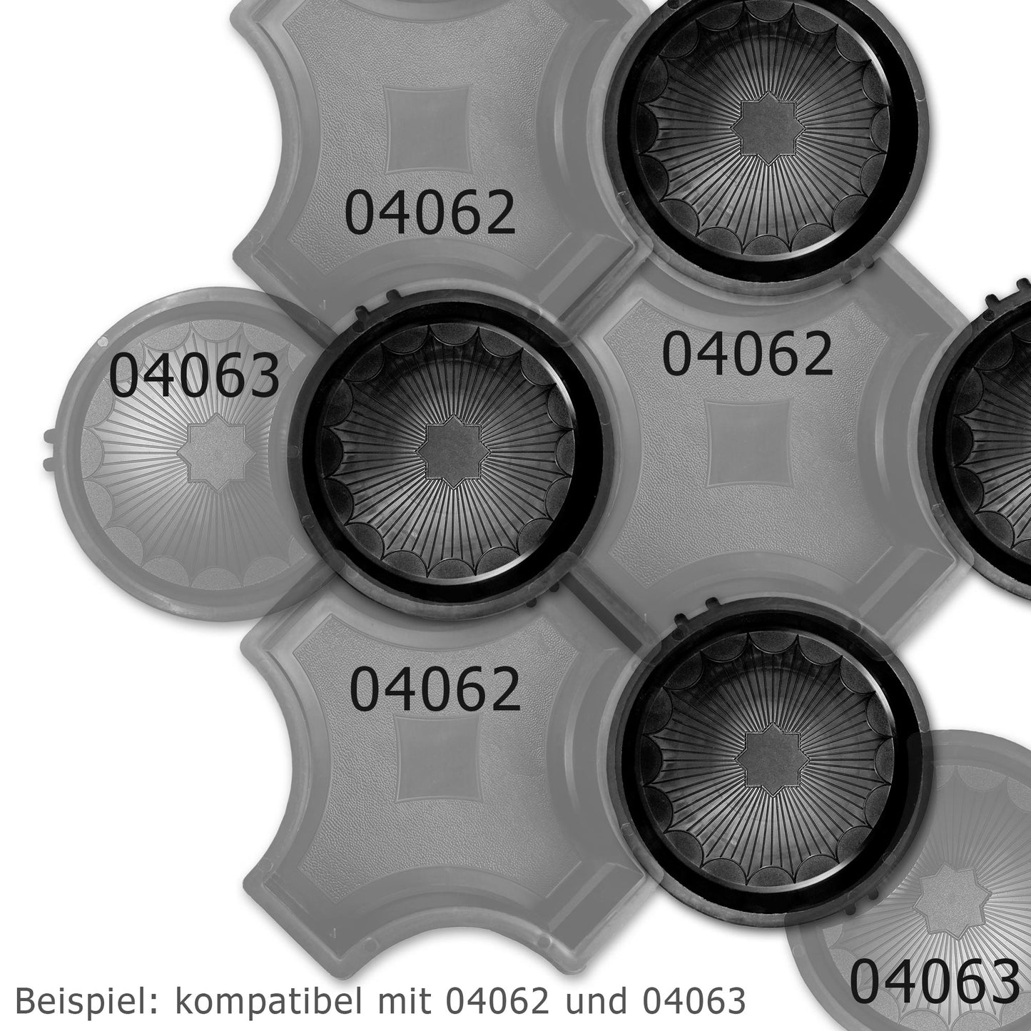 Giessform für Betontrittsteine - mit Ornament - 1. Idee