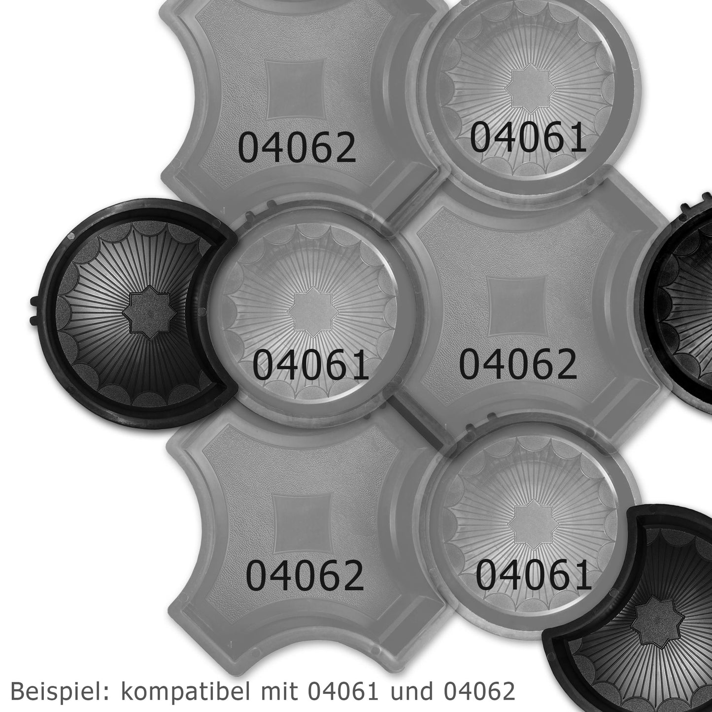 Giessform für Betontrittsteine - mit Mondausschnitt - 1. Idee