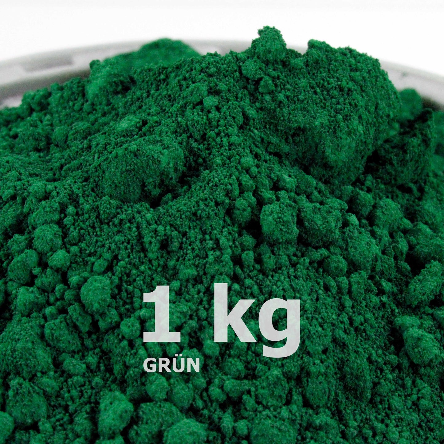 Grünpulver für Beton / Zement / Gips - 1kg Packung