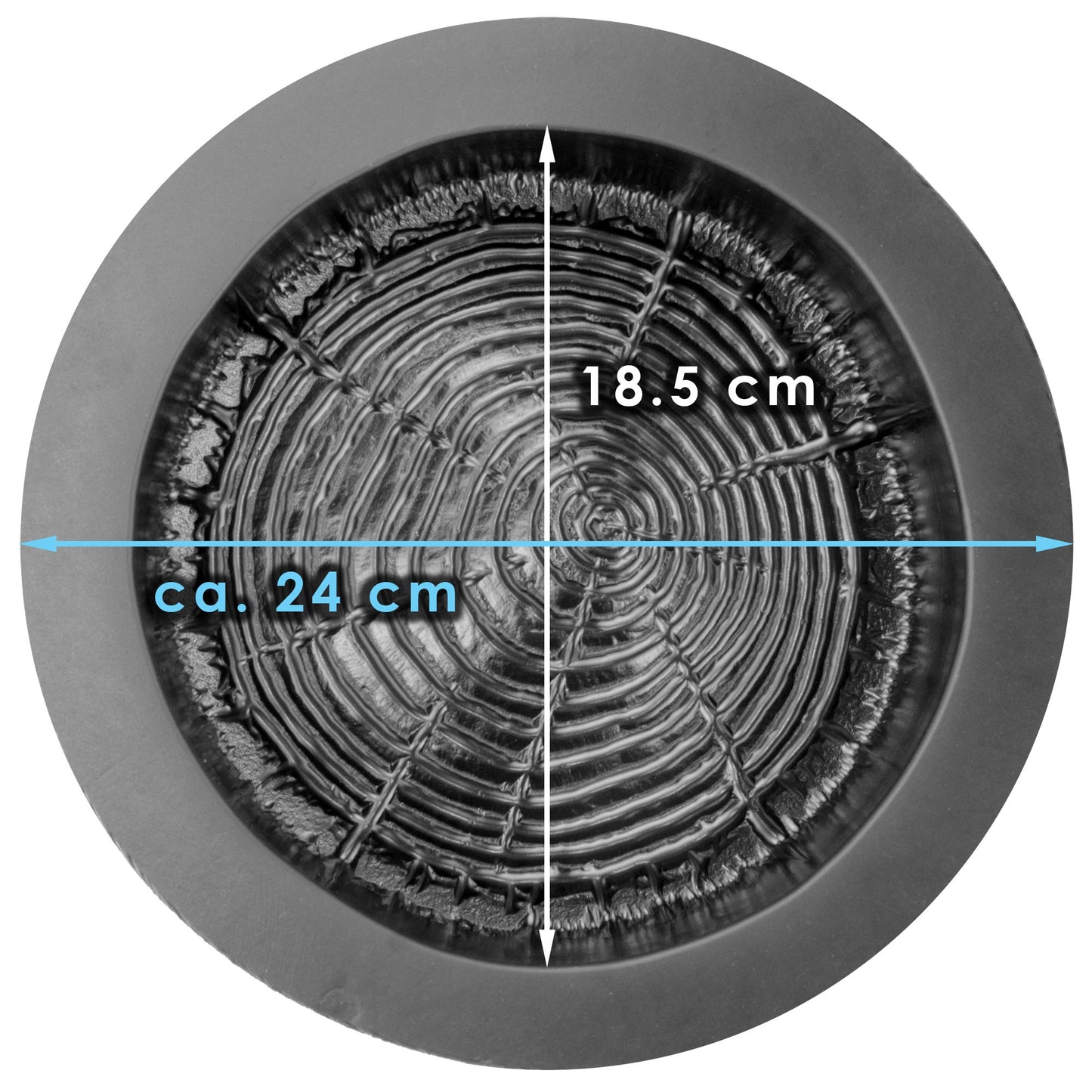 ABS Betonform für Baumstammschnitt - 18,5cm (klein)