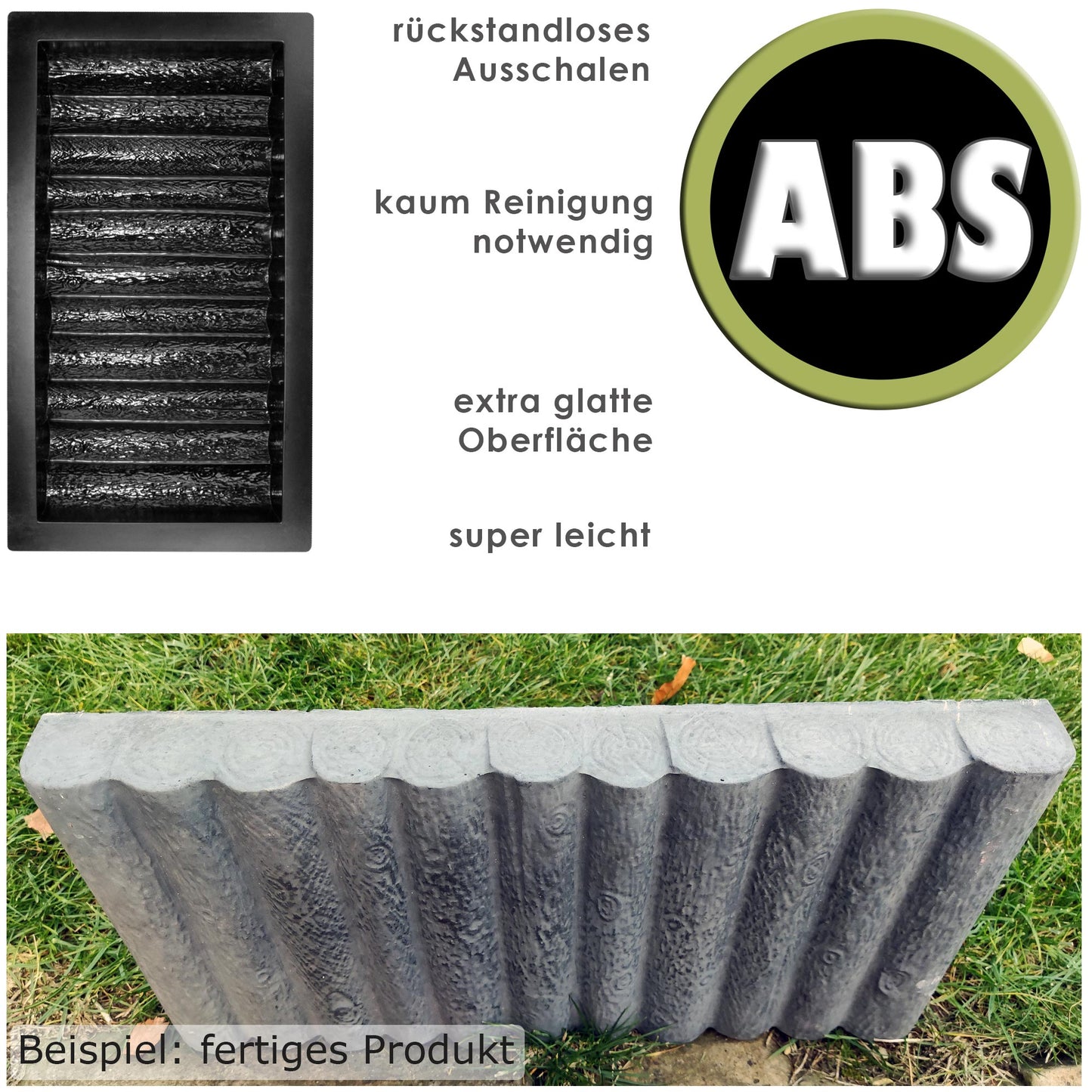 ABS Giessform für Palisadenzaun