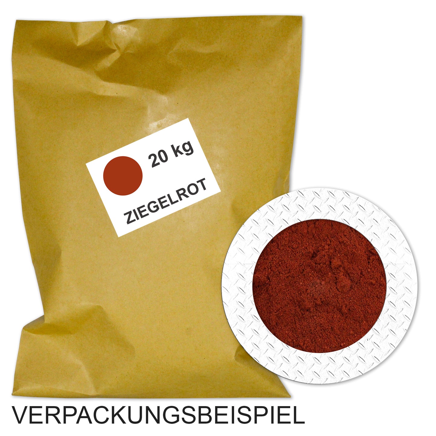 Ziegelrotpulver für Beton / Zement / Gips - 20kg Sack