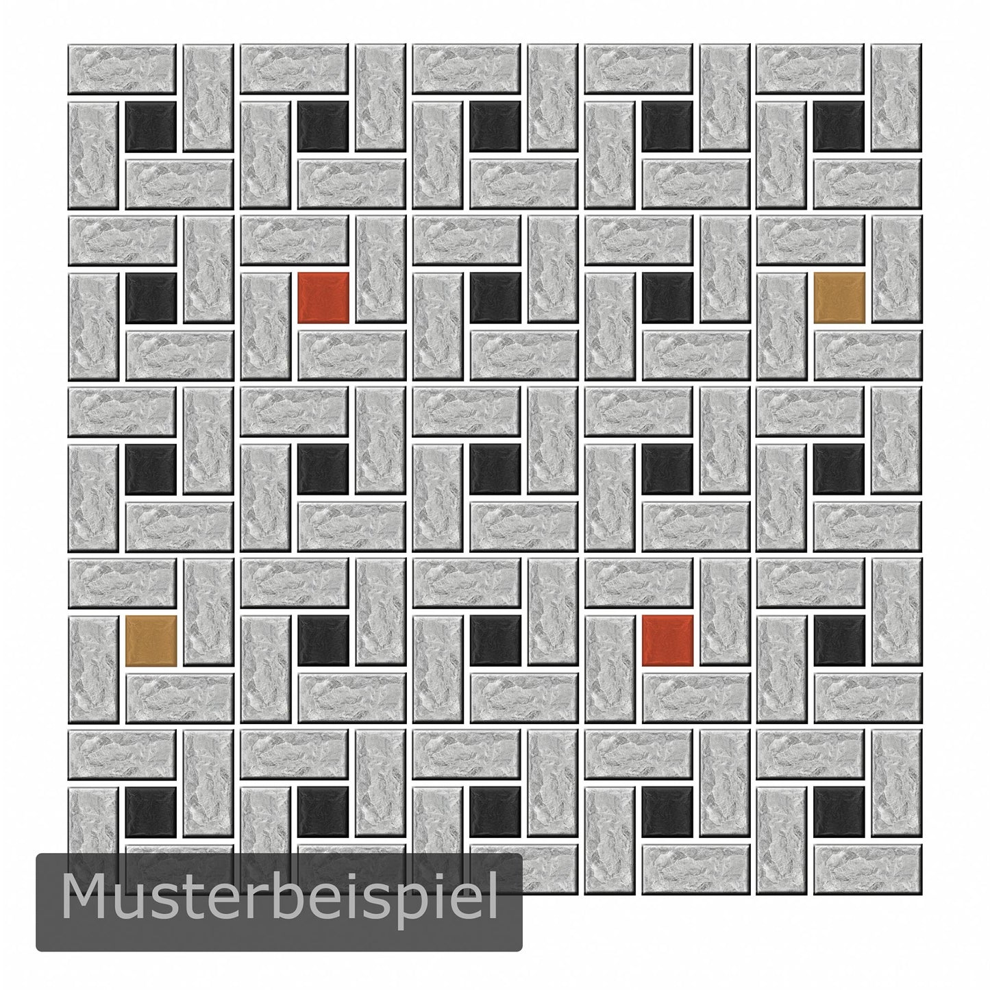 Giessformenset für Wandfliesen - 6 Formen - 2. Beispiel