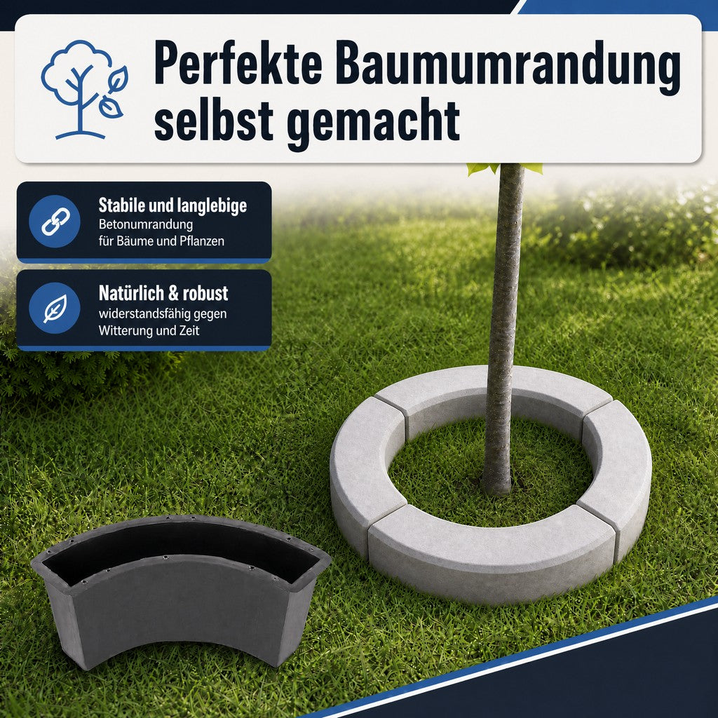 Schalungsform für Baumeinfassung Rasenkante