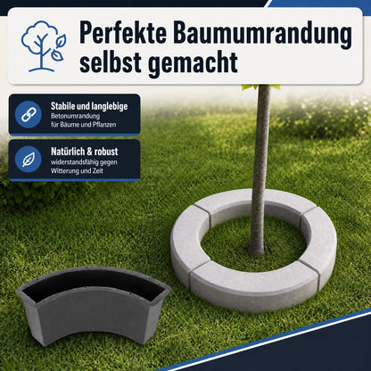 Schalungsform für Baumeinfassung Rasenkante