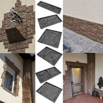 Beton-Schalungsformen Set - 6x Betonformen für Klinker