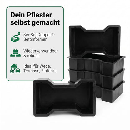 Betonform Doppel-T Verbundpflaster SET