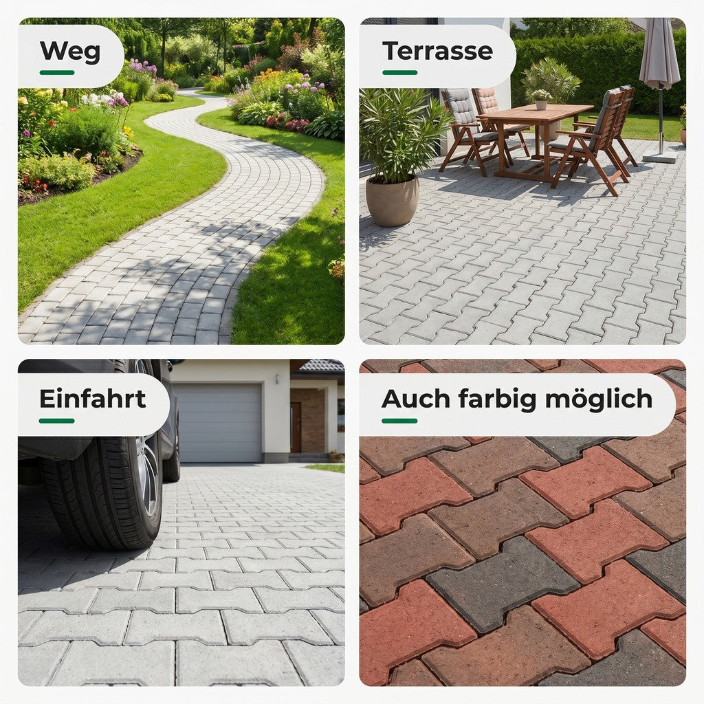 Verbundpflaster mit Betonformen selbst herstellen