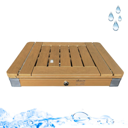 Gartendusche aus WPC mit Start/Stopp Funktion