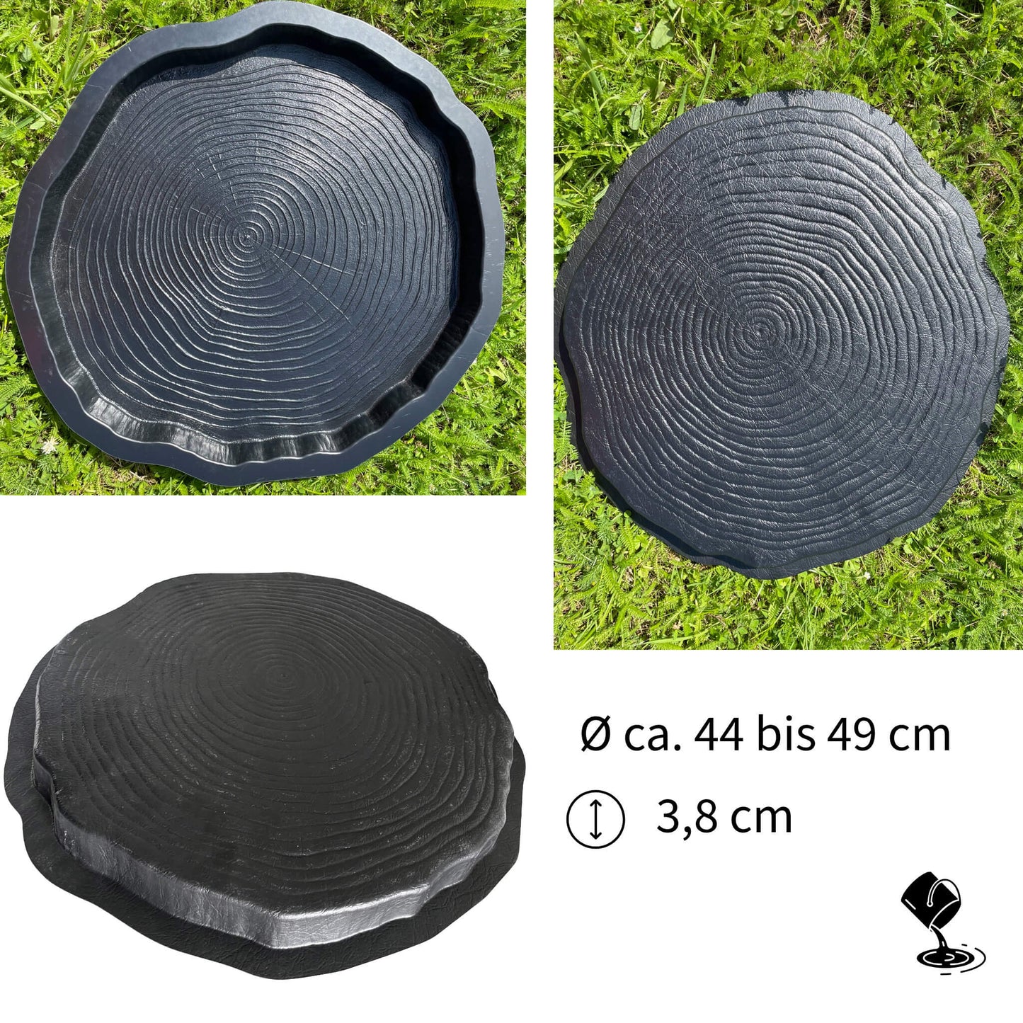ABS Trittstein Baumscheibe-Optik ⌀ 18–49 cm