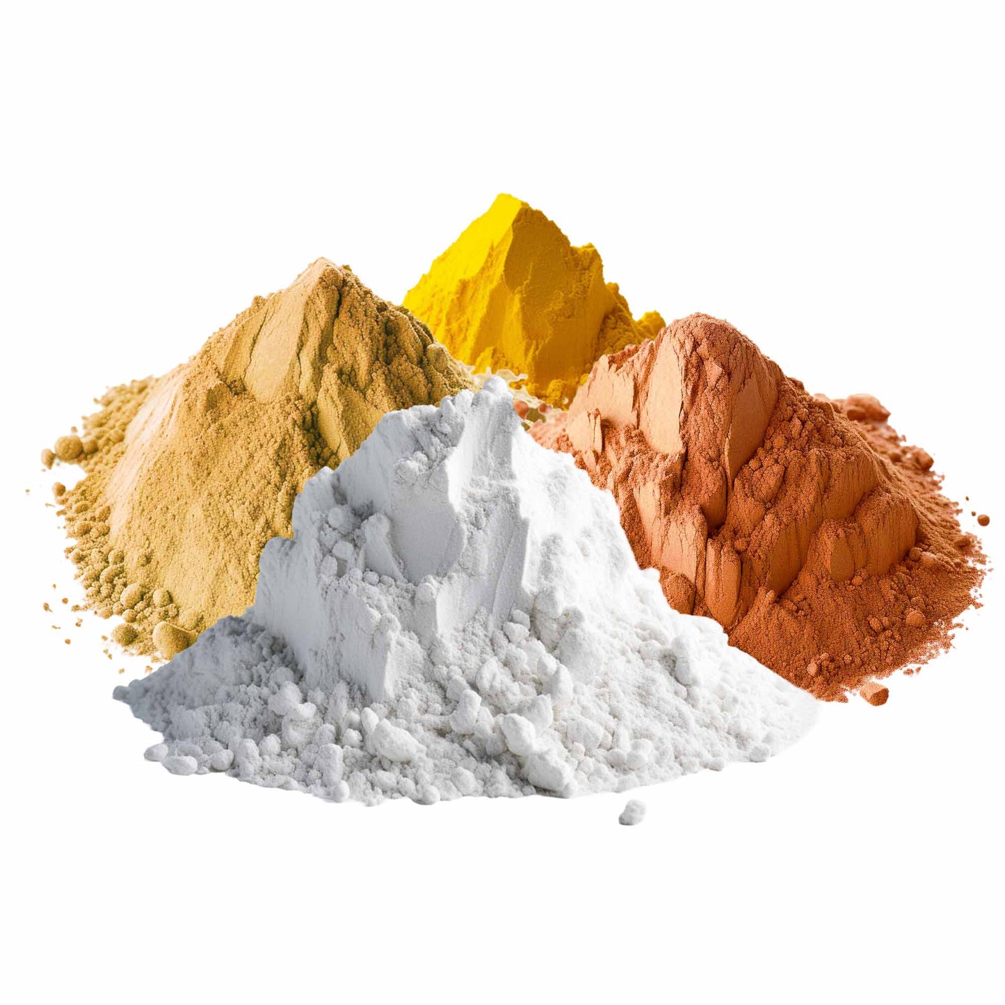 Beton Farbe - weiß, gelb, orange, sandfarben