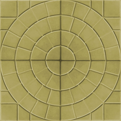 Giessform für Terrassenpflaster Viertelkreisoptik 35x35cm - Muster