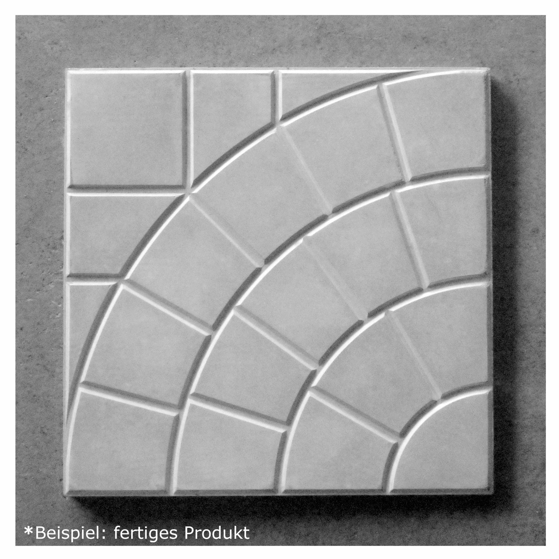 Kunststoff-Form für Terrassenpflaster Viertelkreisoptik 35x35cm - Produkt