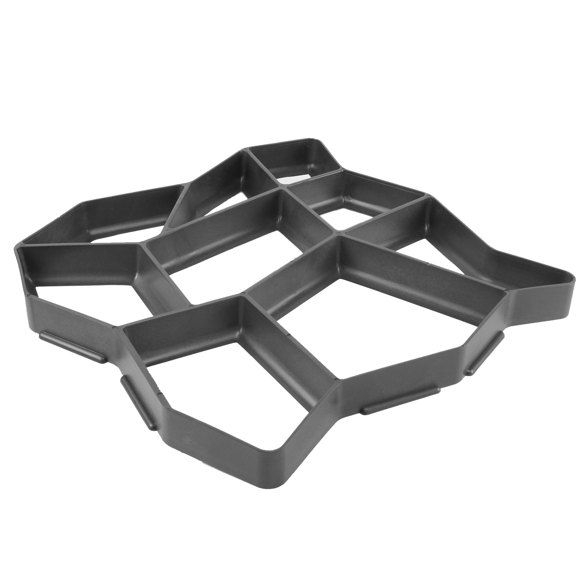 Schalungsform für Gartenwegmatrix 43x43cm Bruchsteine - Seitensicht