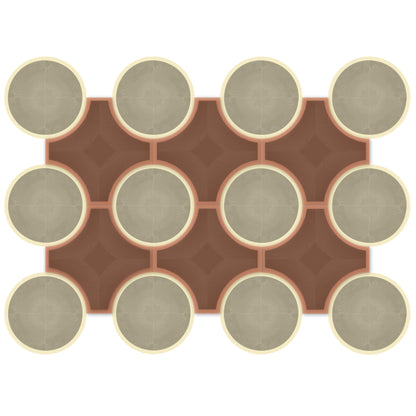 Form für Betontrittsteine - mit Ornament - Idee