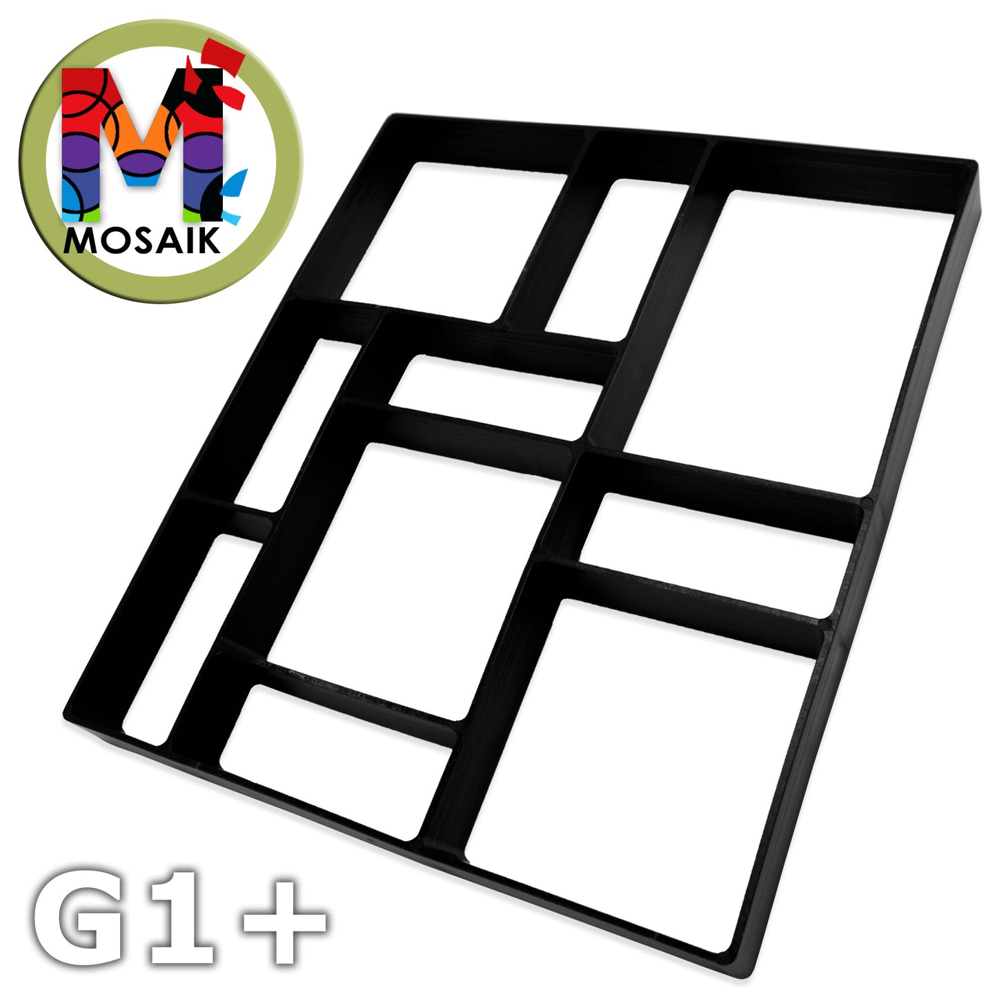 Betonform für Gartenpflasterstempel - Kunststoff-Form für Gartenpflasterstempel - Mosaikpflaster - Aufsicht