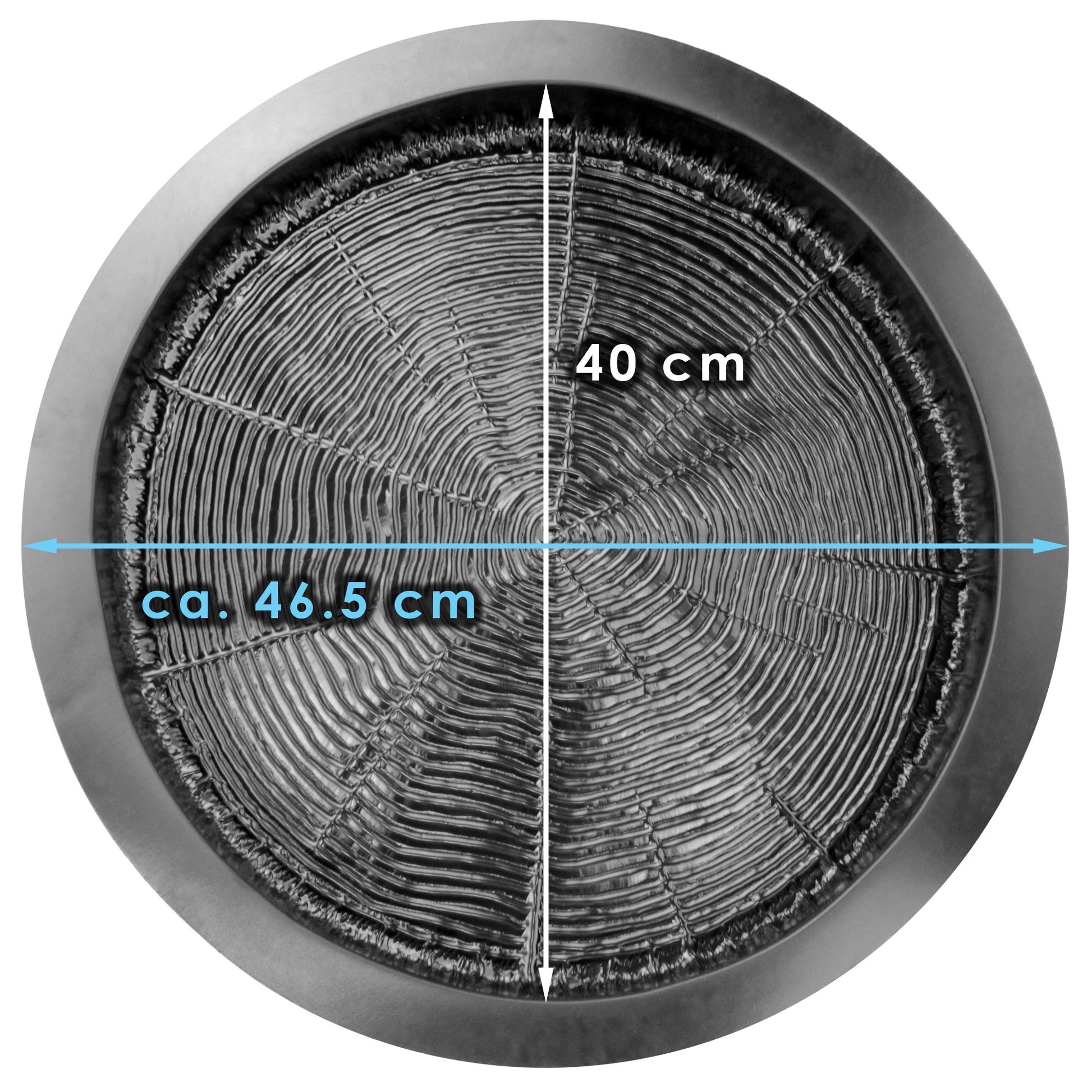 ABS Betonform für Baumstammschnitt - 40 cm - Abmessungen