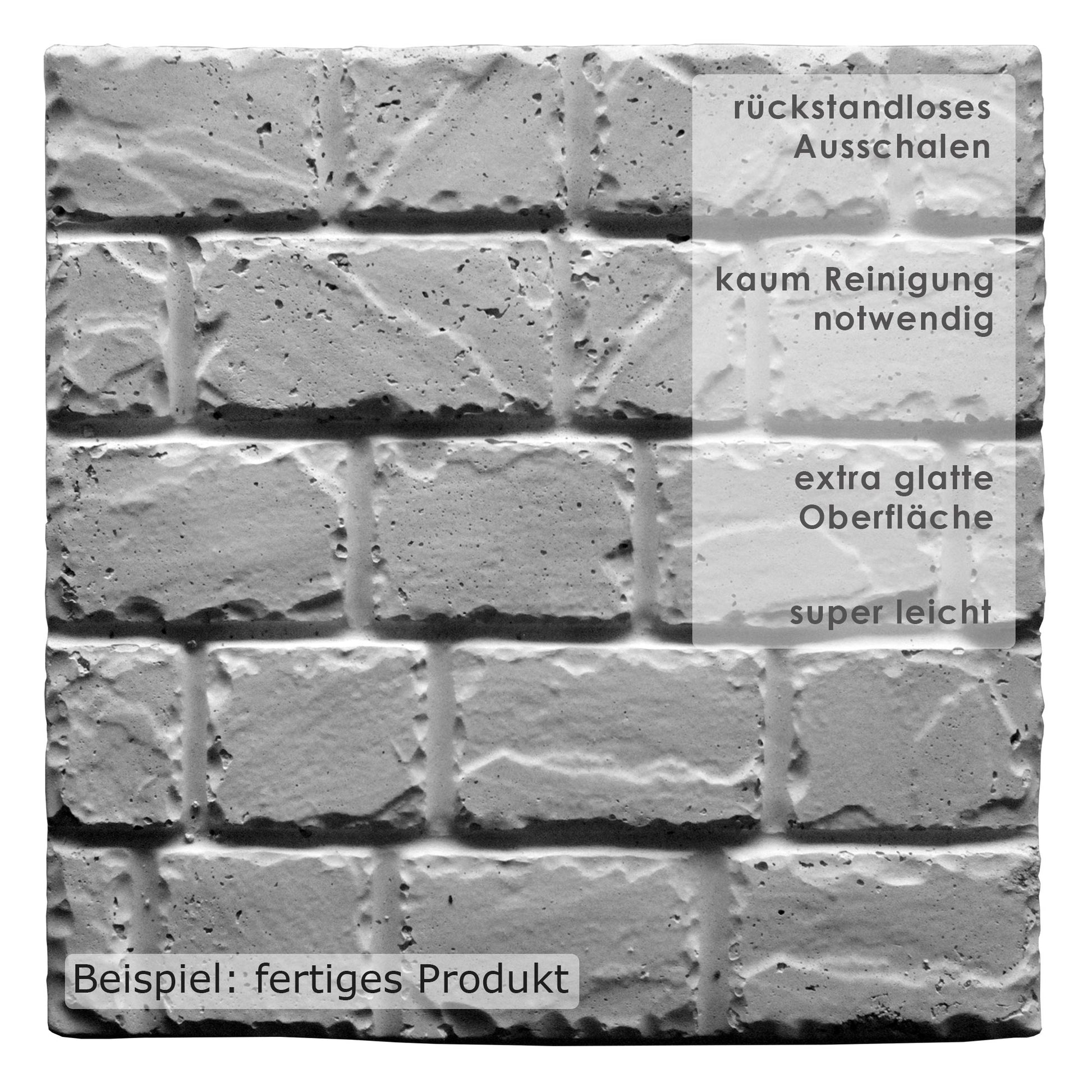 ABS Giessform für Wandpaneele 50x50cm - Fertigprodukt