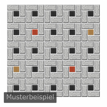 Giessformenset für Wandfliesen - 6 Formen - 2. Beispiel