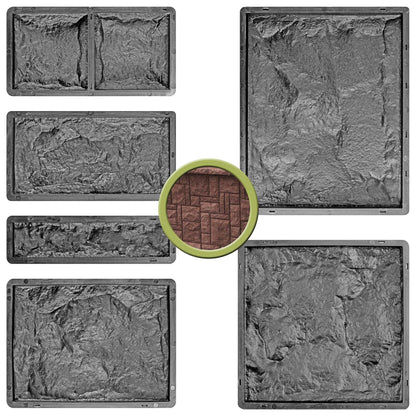 Betonformen Set für Wandfliesen - 6 Formen - Hauptbild