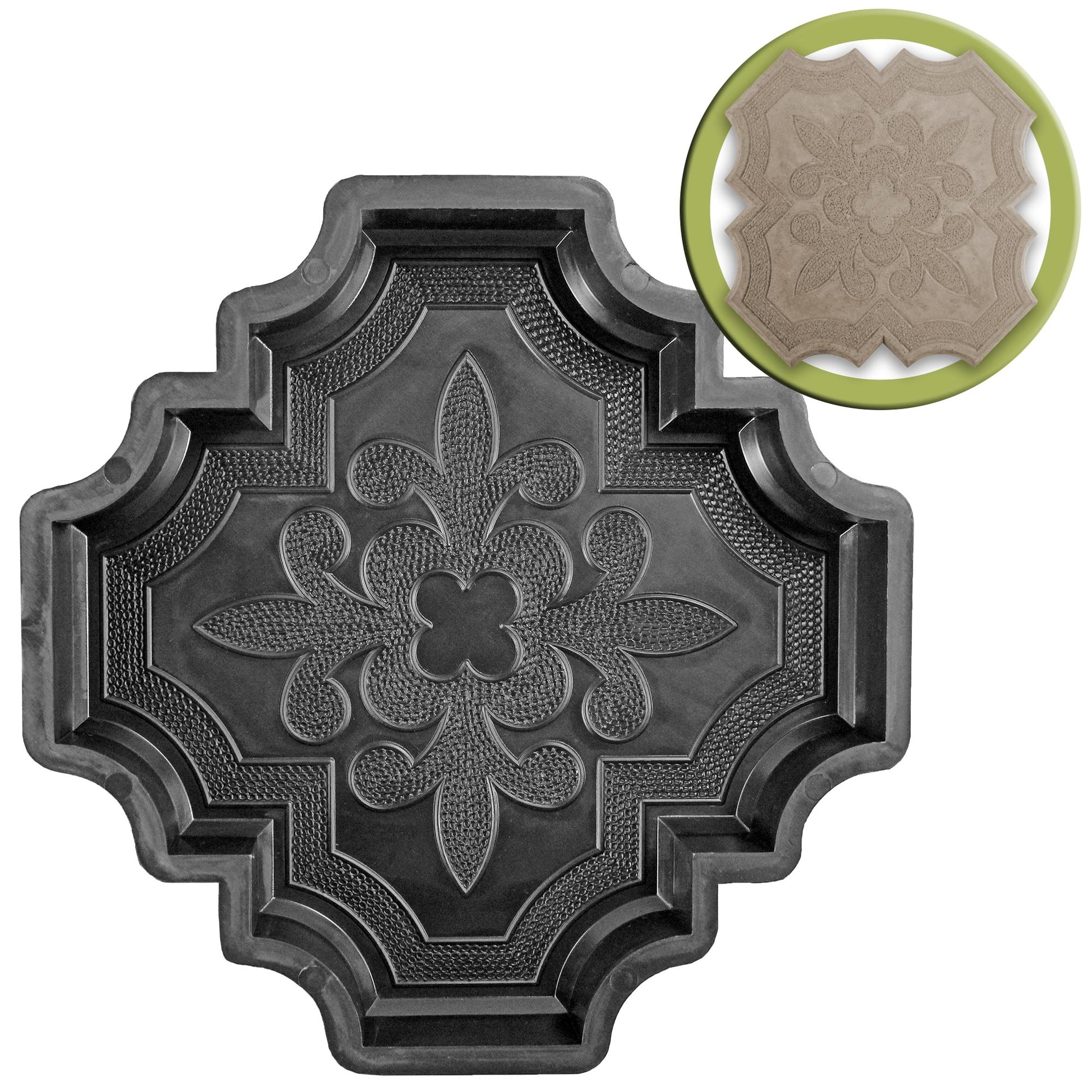 Betonform für Pflasterbodensteine - französische Lilie 