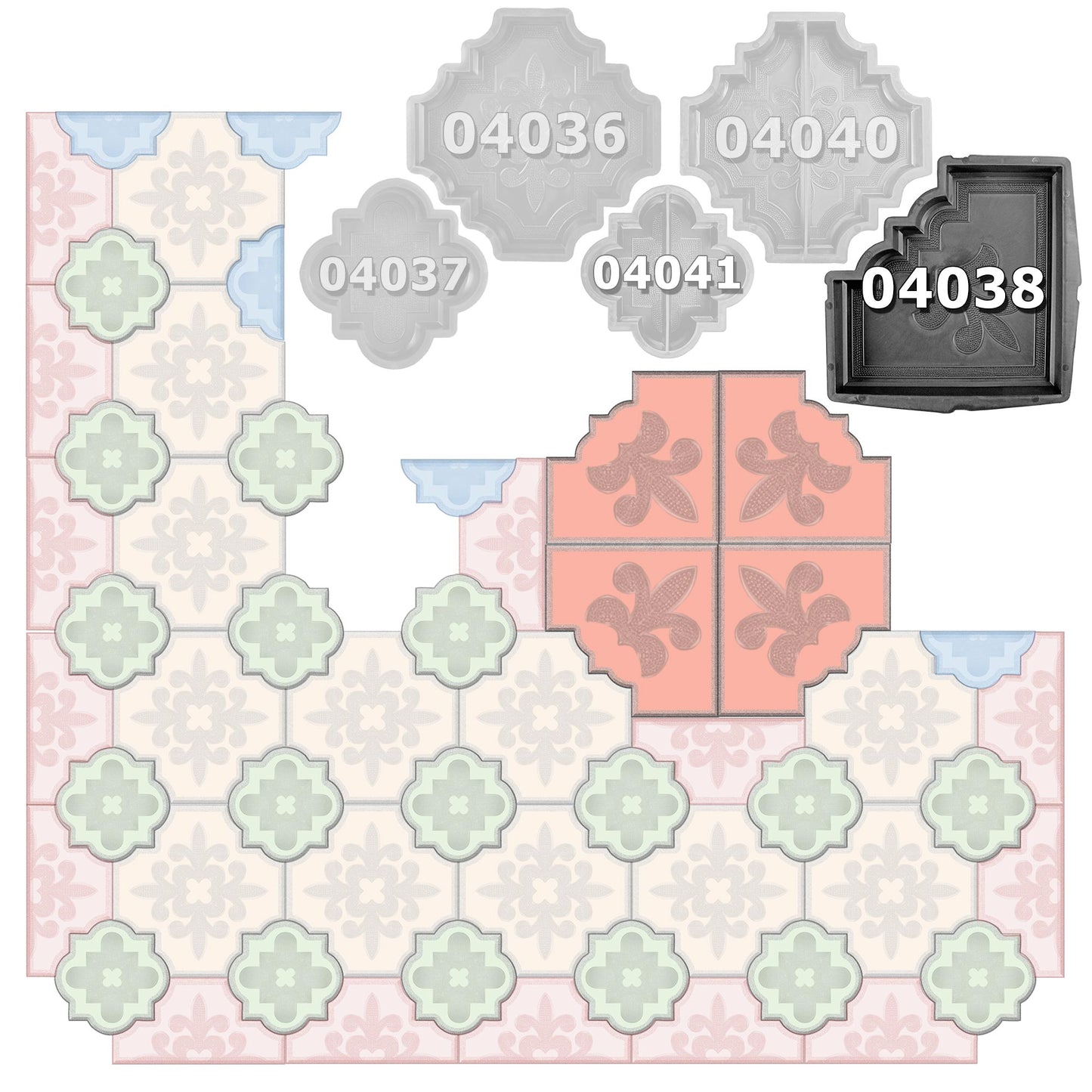Giessform für Pflasterendbodensteine -  Anleitung
